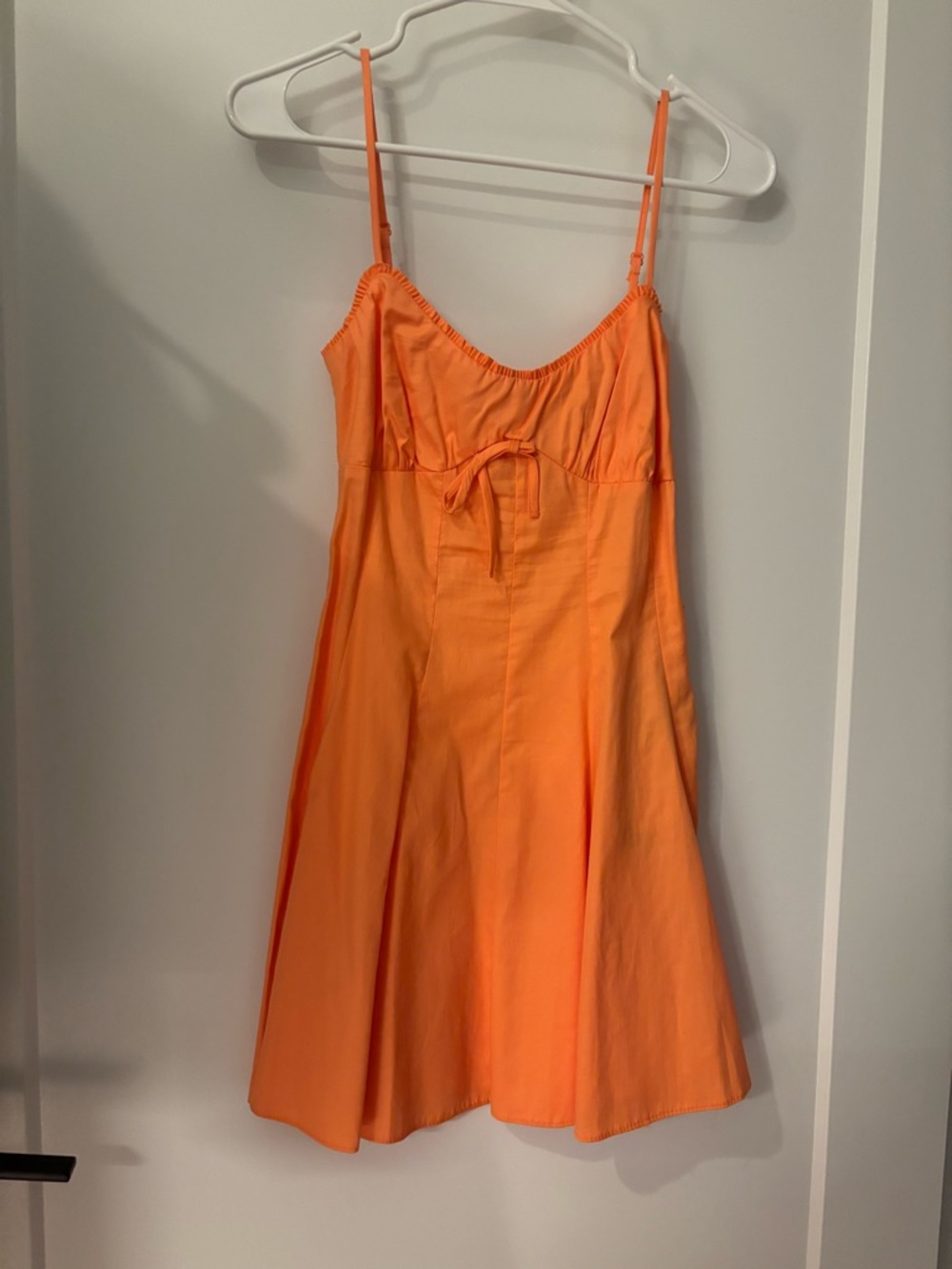 Orange Spaghetti-Strap Mini Dress - Bright Orange